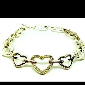 Vintage Avon Nina Ricci Heart Link Bracelet